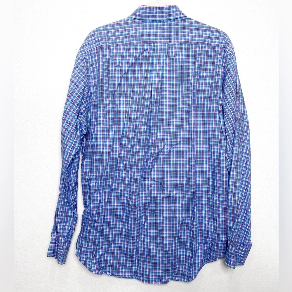 Polo Ralph Lauren Men's Large Classic-Fit Multi Color Plaid Oxford Multicolor